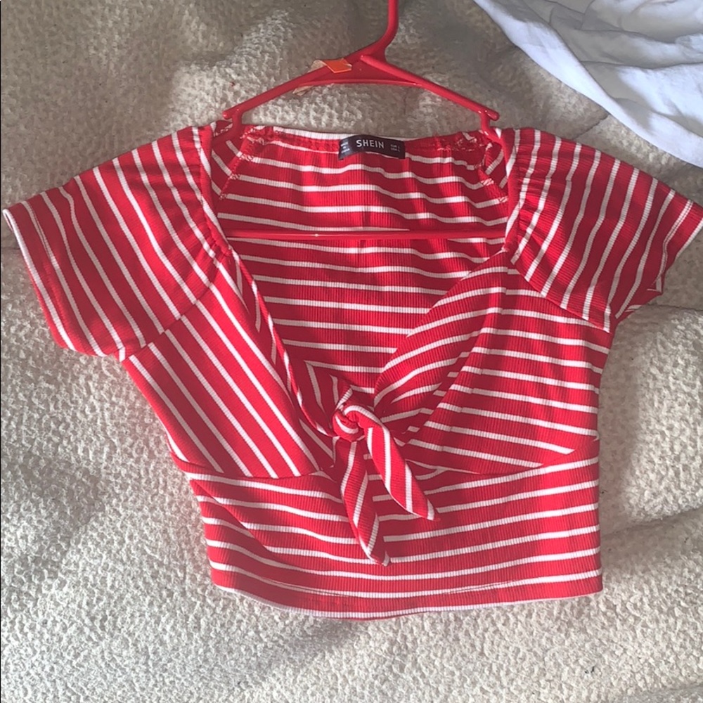 Red Shein crop top